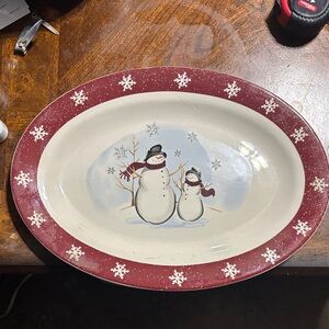 14 x 10 Royal Seasons oval Christmas serving PlatterFestive.